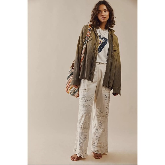 FREE PEOPLE FP One Green Scout Dip Dye Jacket Sea Serpent Combo - Picture 2 of 8
